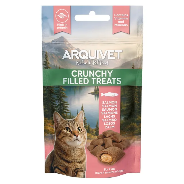arquivet-crunchy-friandise-chat-saumon-fourr-40g-taurine image 1