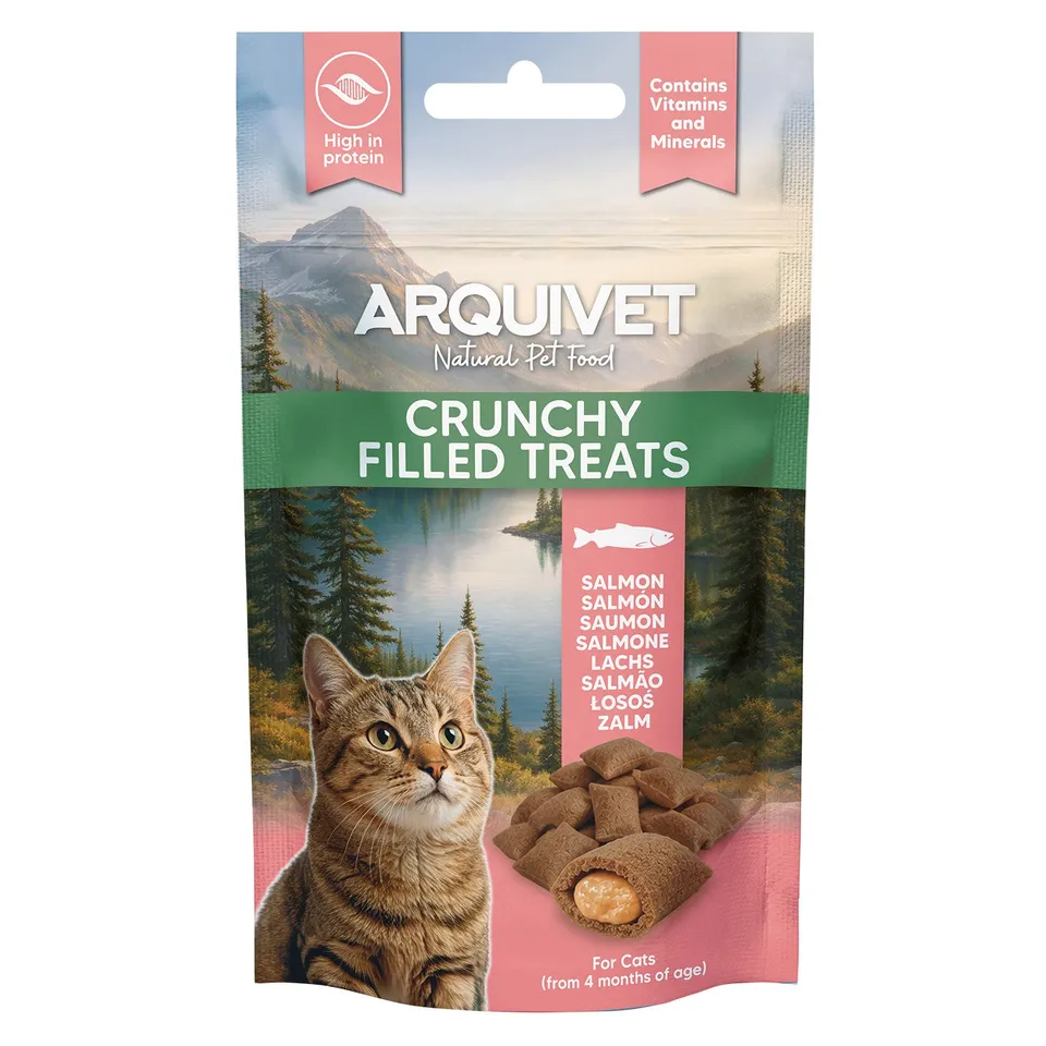 arquivet-crunchy-friandise-chat-saumon-fourr-40g-taurine image 1