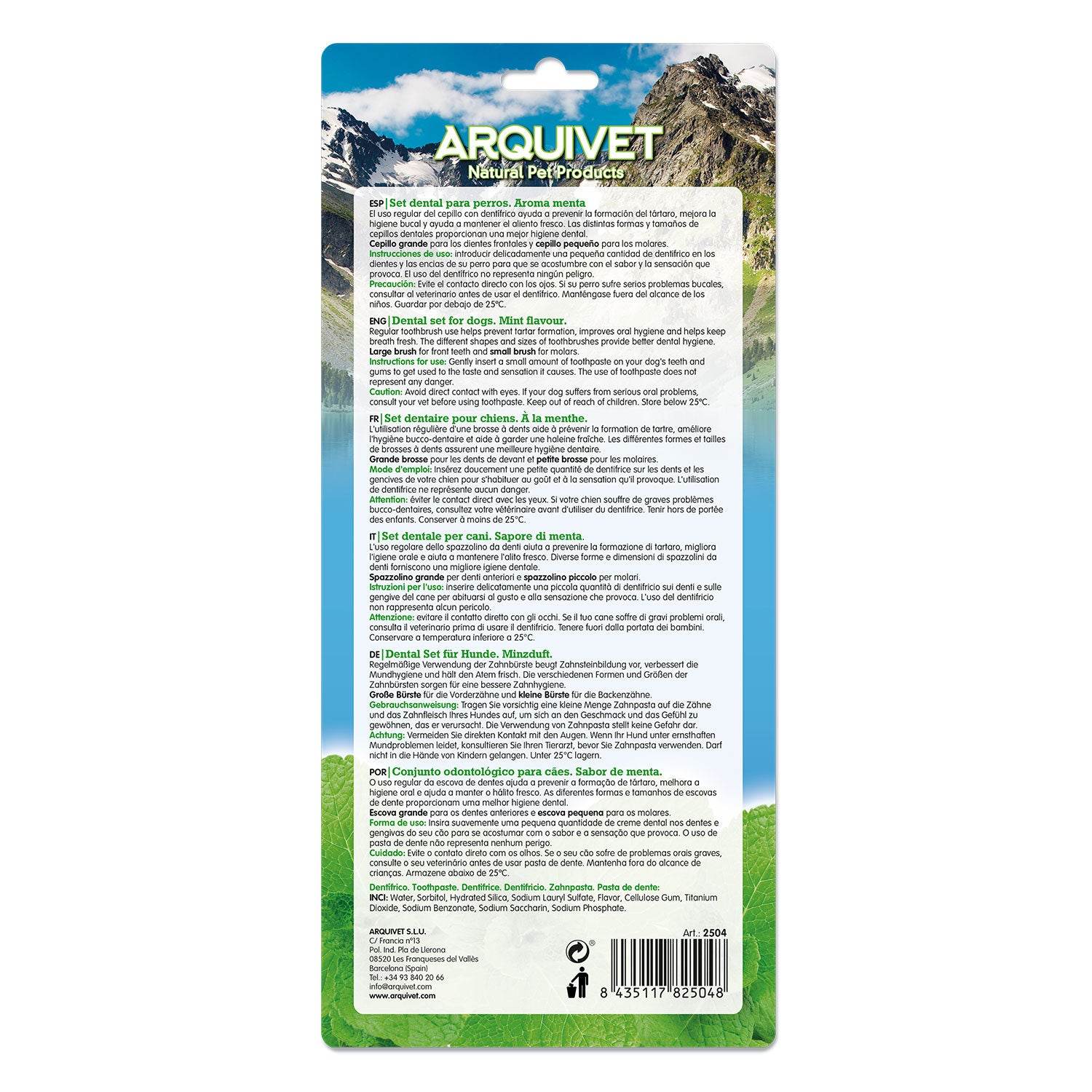 arquivet-kit-dentaire-chien-menthe-brosses-dentifrice-haleine image 4
