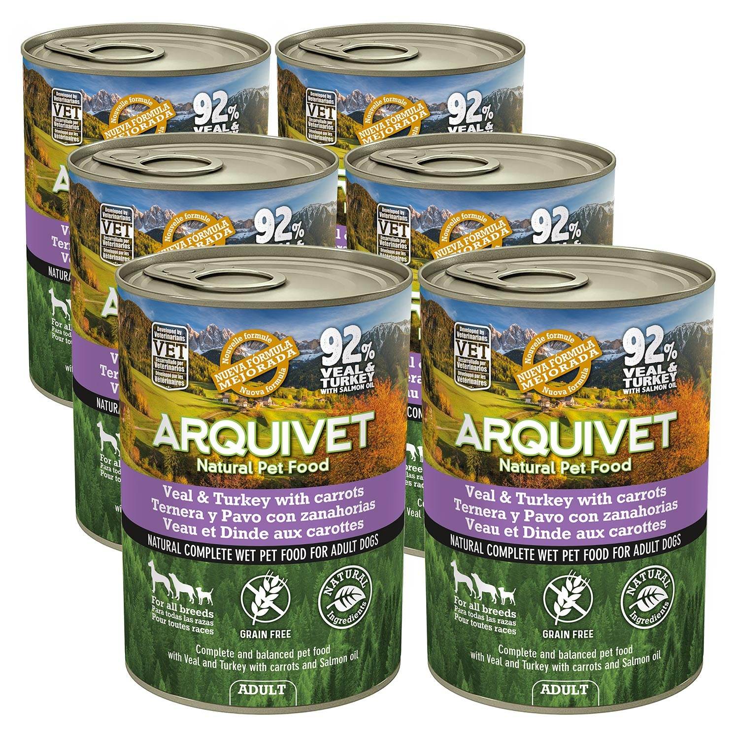 arquivet-p-t-chien-dinde-b-uf-carottes-400-g-92-viande image 4