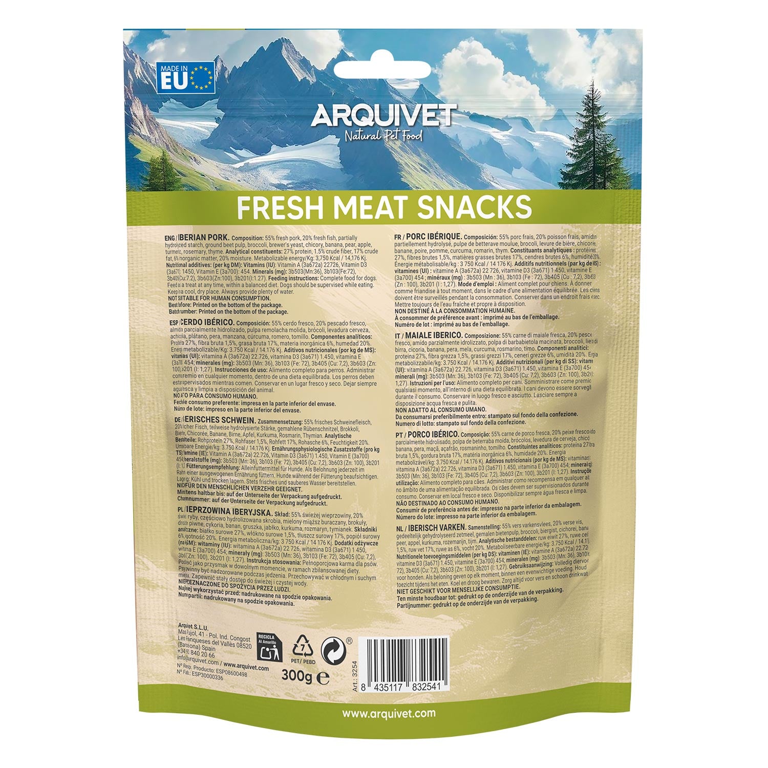 arquivet-fresh-meat-friandise-chien-porc-ib-rique-300-g-naturelle image 4
