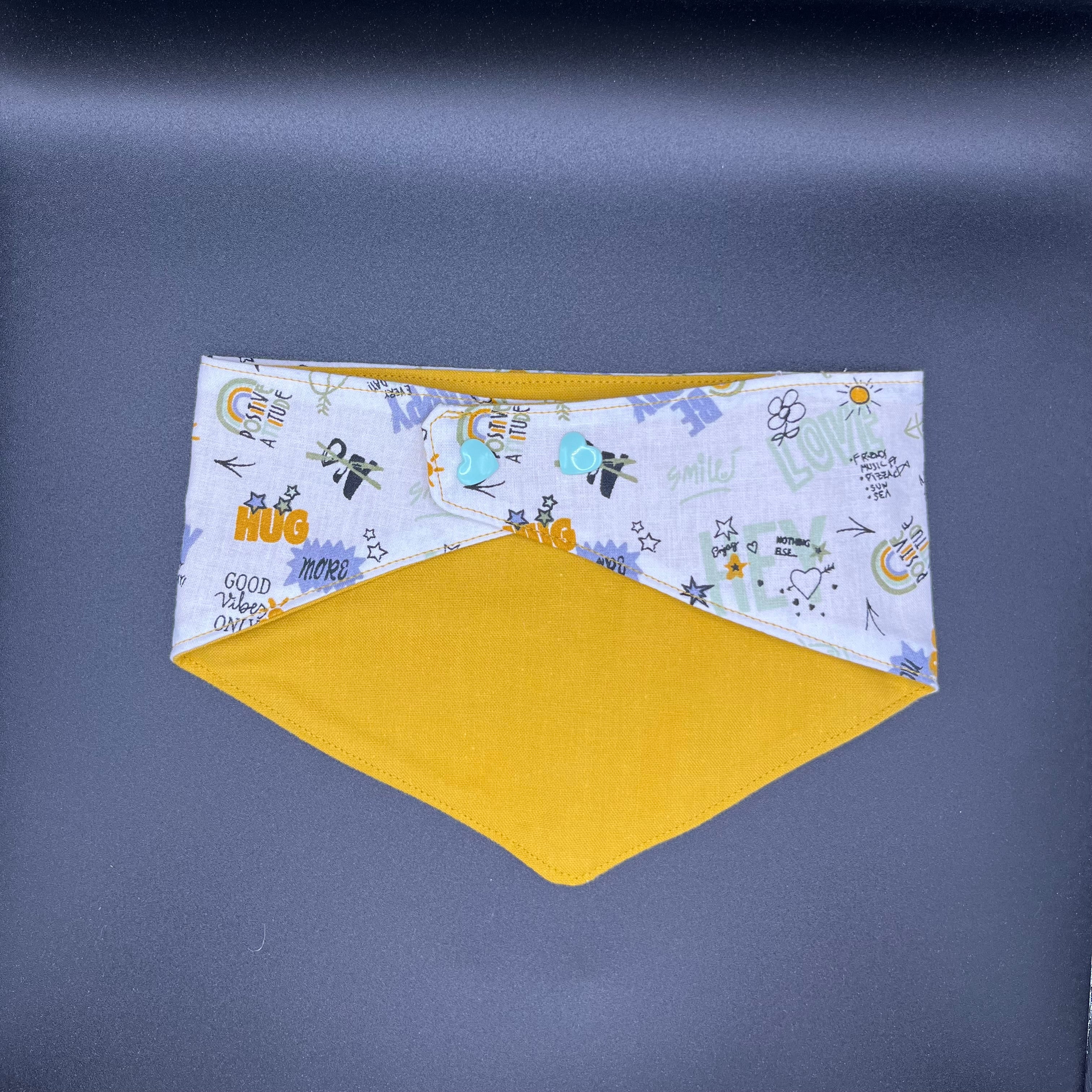 carabidule-les-l-gers-bandana-chien-messages-moutarde-taille-m image 2