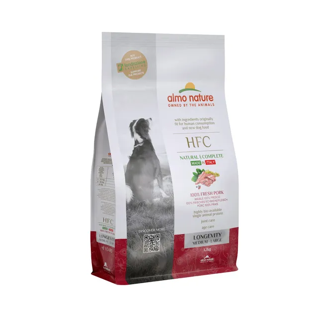 almo-nature-hfc-adult-longevity-m-l-croquettes-chien-porc-1-2-kg image 1