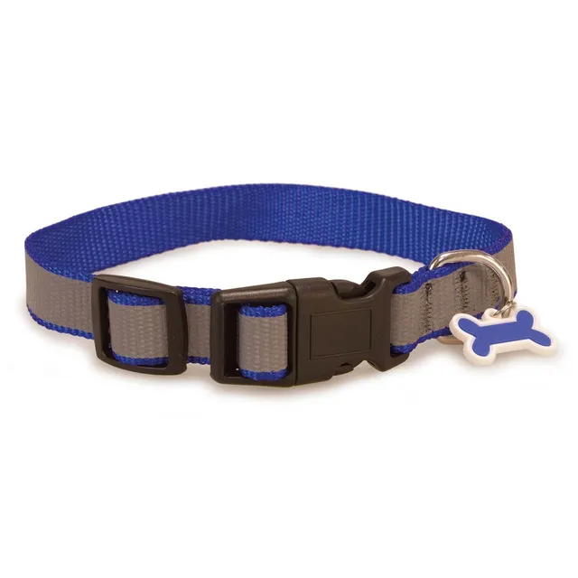 arquivet-collier-chien-bleu-r-fl-chissant-25-35-cm image 1