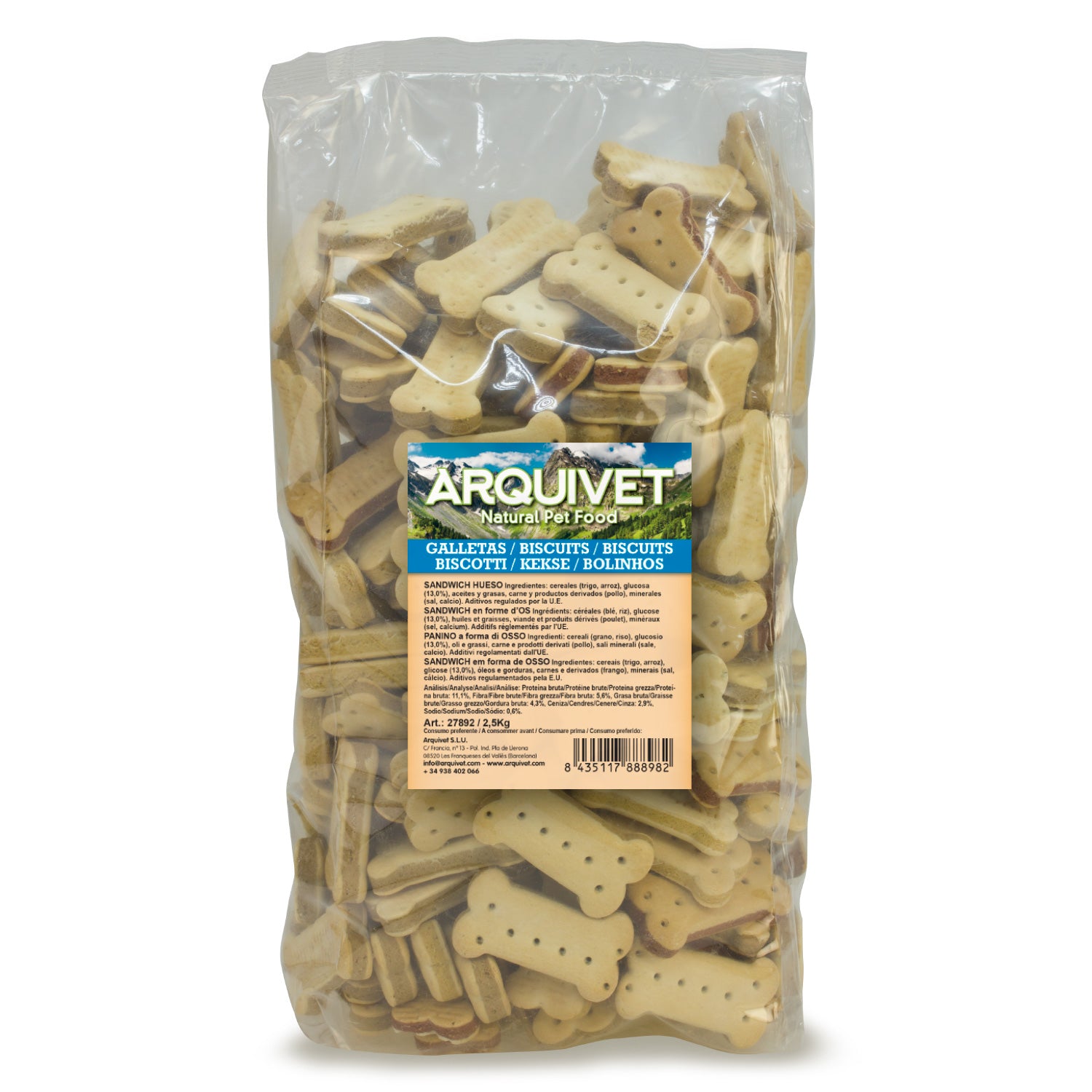 arquivet-sandwich-hueso-biscuit-chien-sandwich-os-200-g image 7