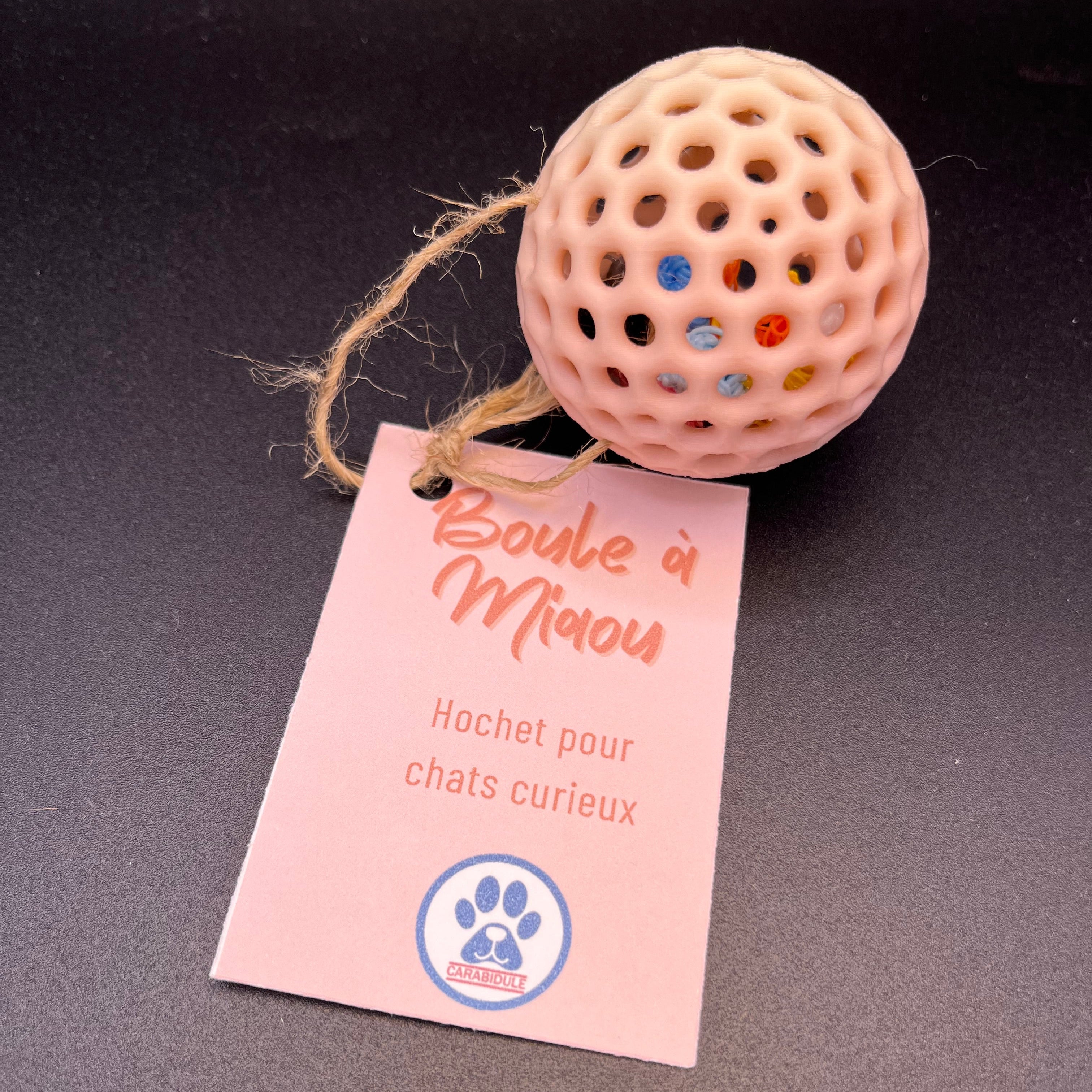 carabidule-balle-chat-3d-sonore-z-ro-d-chet-couleur-surprise image 3