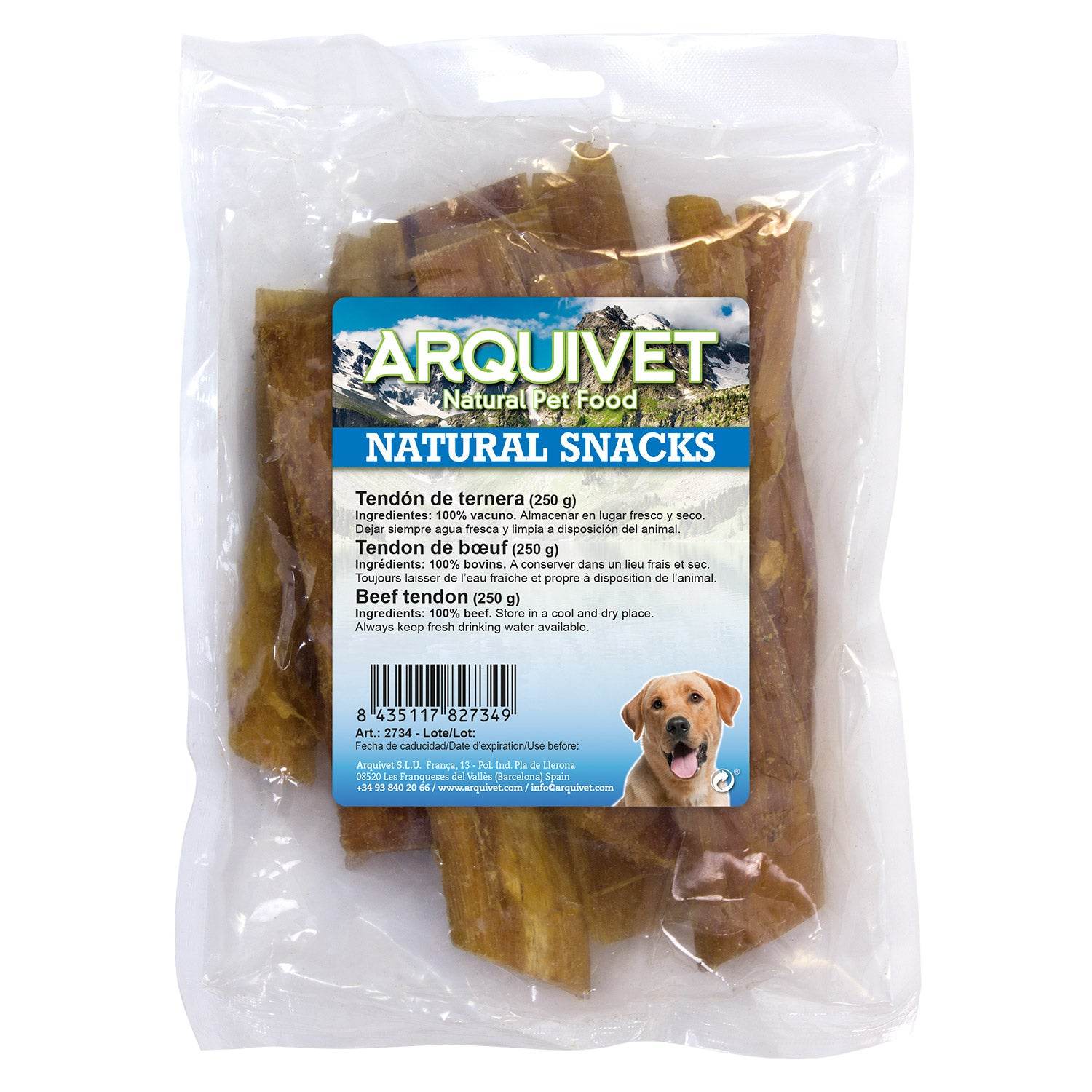 arquivet-tendon-buffle-friandise-chien-fum-250-gr image 1
