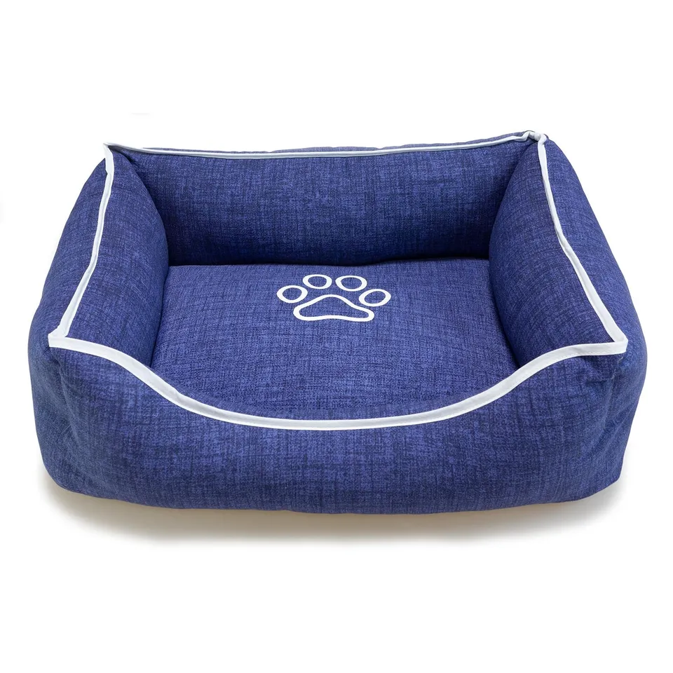 arquivet-lit-carr-bleu-chien-70x55-cm-matelass-lavable image 1