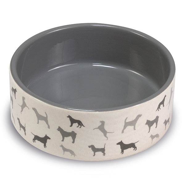arquivet-gamelle-chien-c-ramique-blanche-motif-chien-16-cm image 1