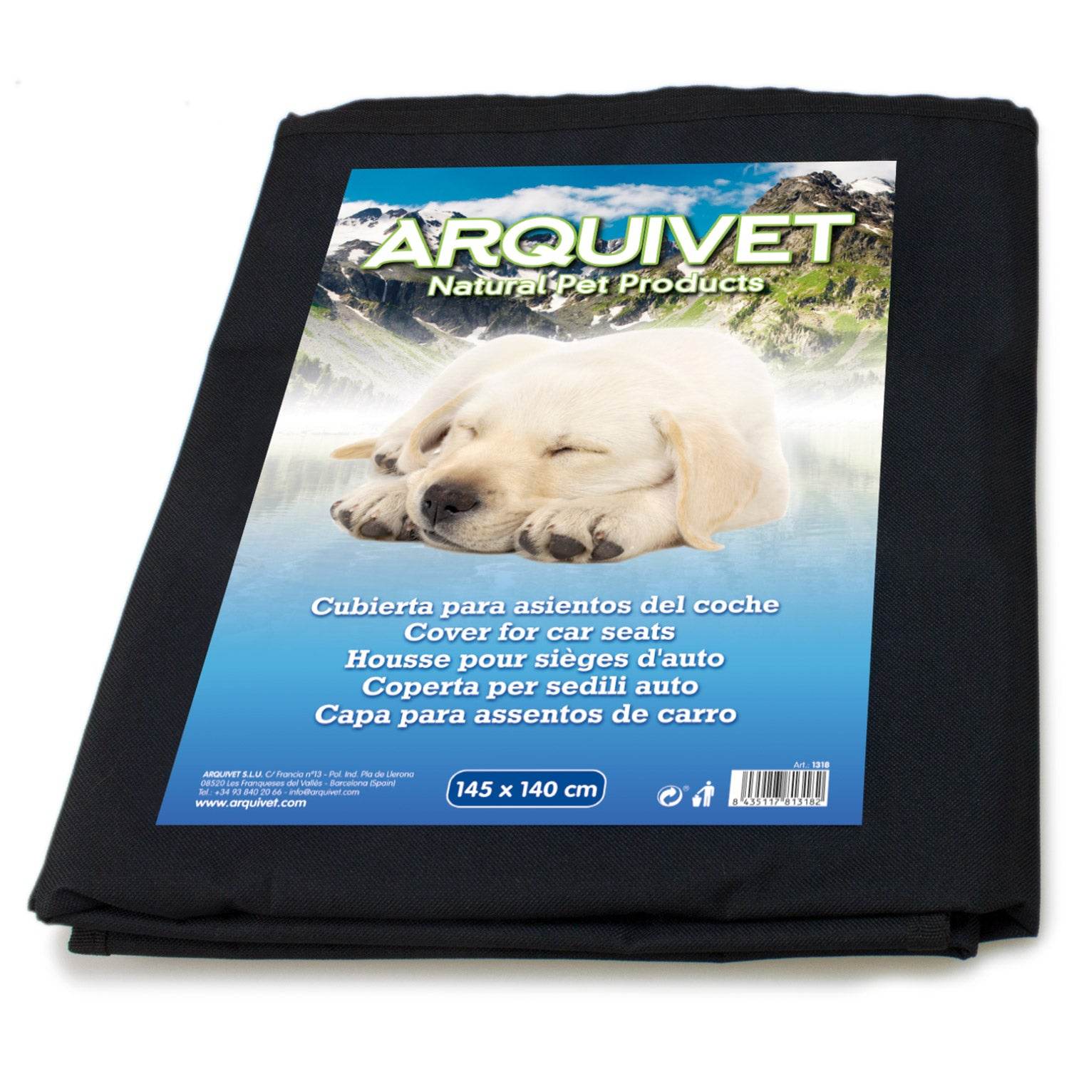 arquivet-housse-voiture-chien-noire-145x140-cm image 1