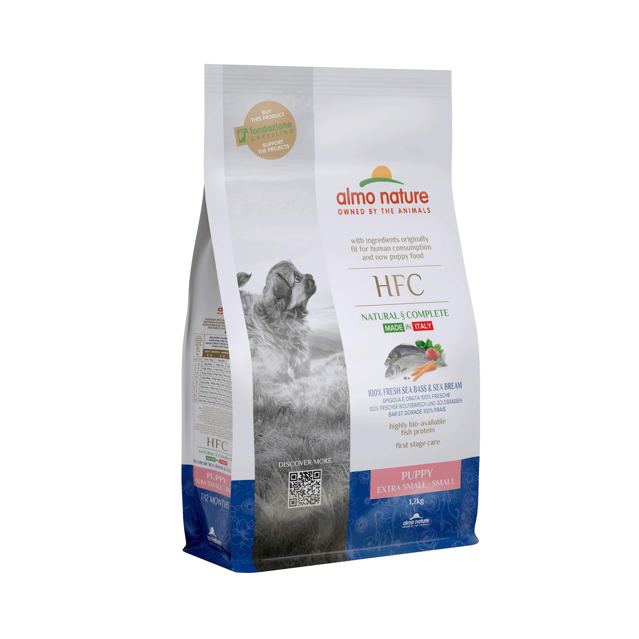 almo-nature-hfc-puppy-xs-s-croquettes-chiot-bar-dorade-1-2-kg image 1