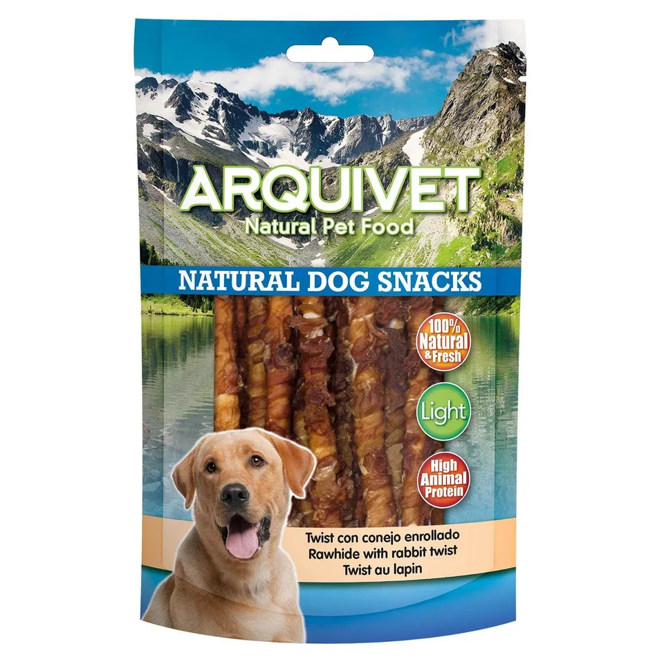 arquivet-rolled-rabbit-twist-friandise-chien-12-cm-100-g image 1