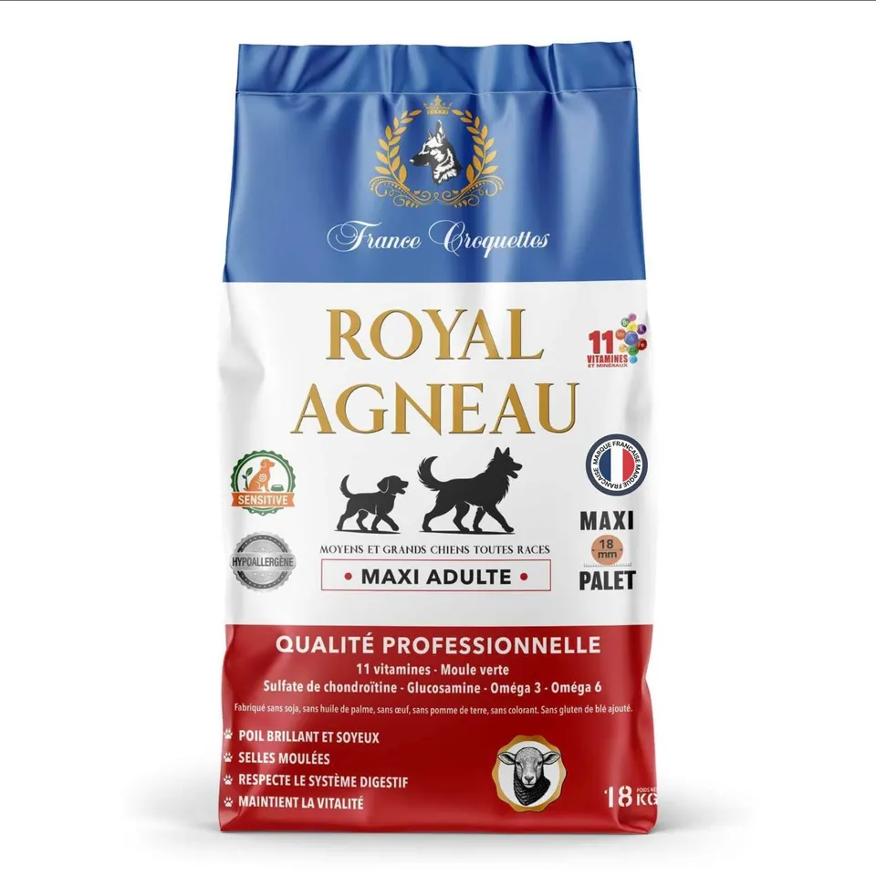 france-croquettes-royal-agneau-croquettes-agneau-18-kg-sans-bl image 1