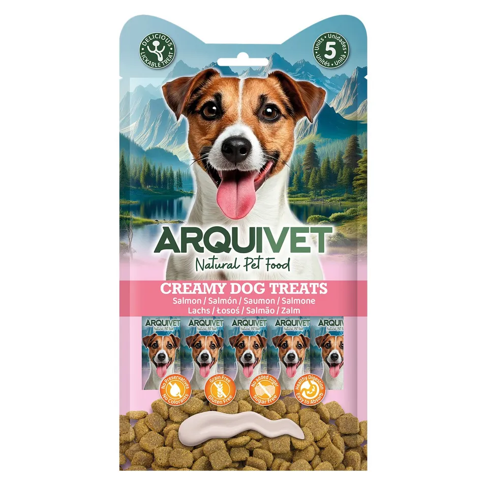 arquivet-creamy-friandise-chien-saumon-cr-meux-5x15-g-sans-c-r-ales image 1