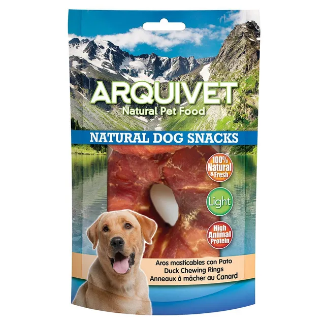 arquivet-chewy-duck-rings-friandise-canard-600-g image 1