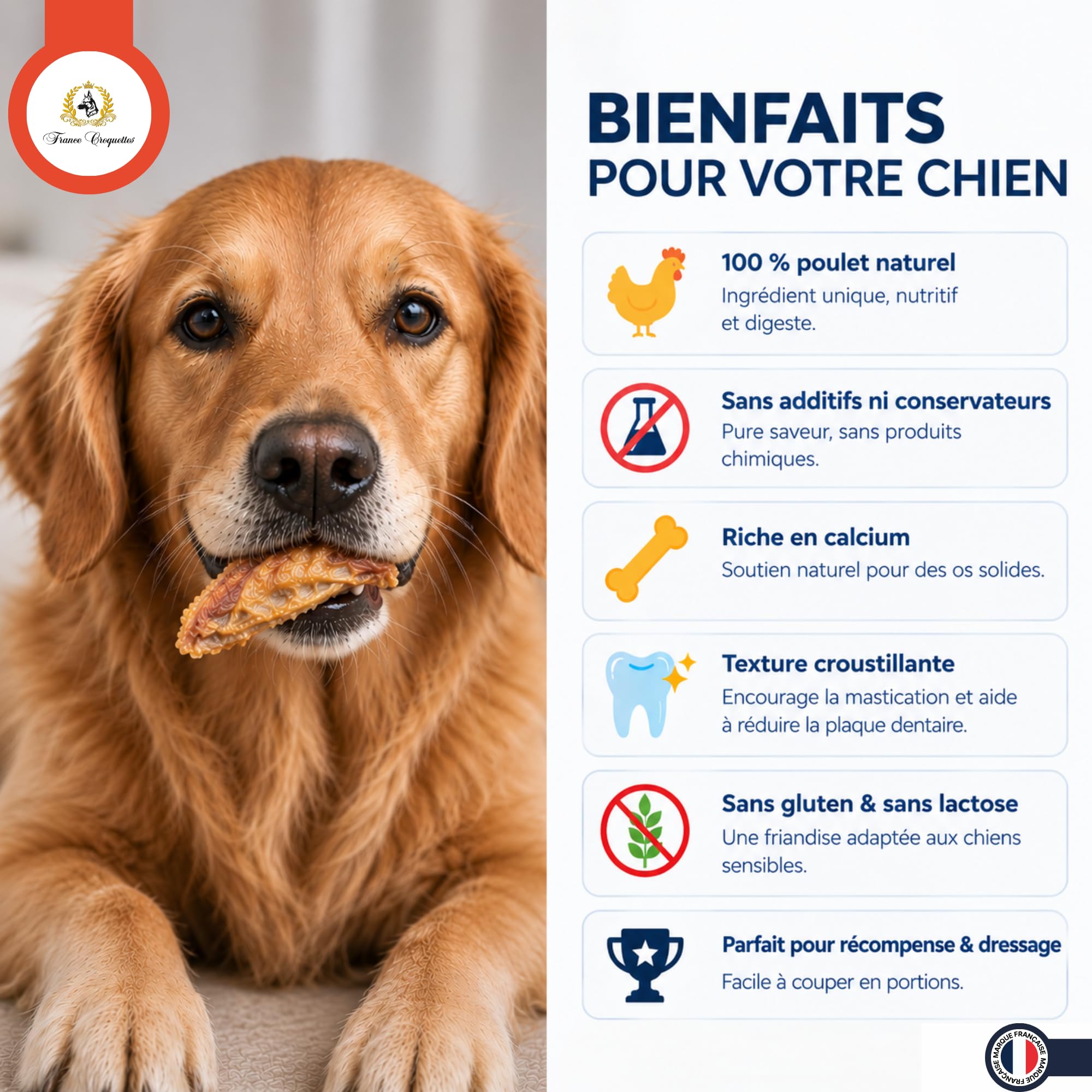france-croquettes-ailes-poulet-s-ch-es-friandise-chien-100-poulet image 4