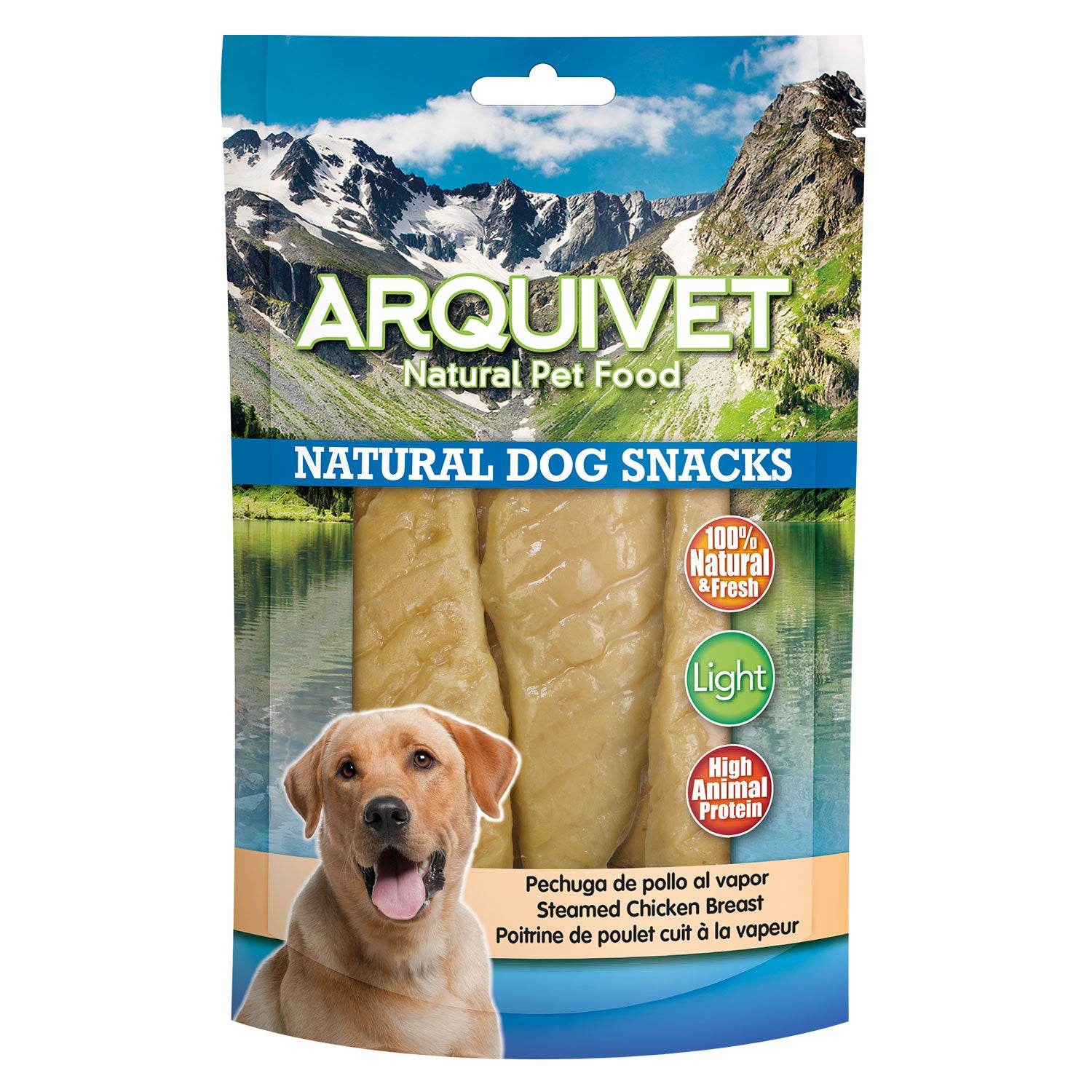 arquivet-blanc-poulet-vapeur-friandise-chien-100-g image 1