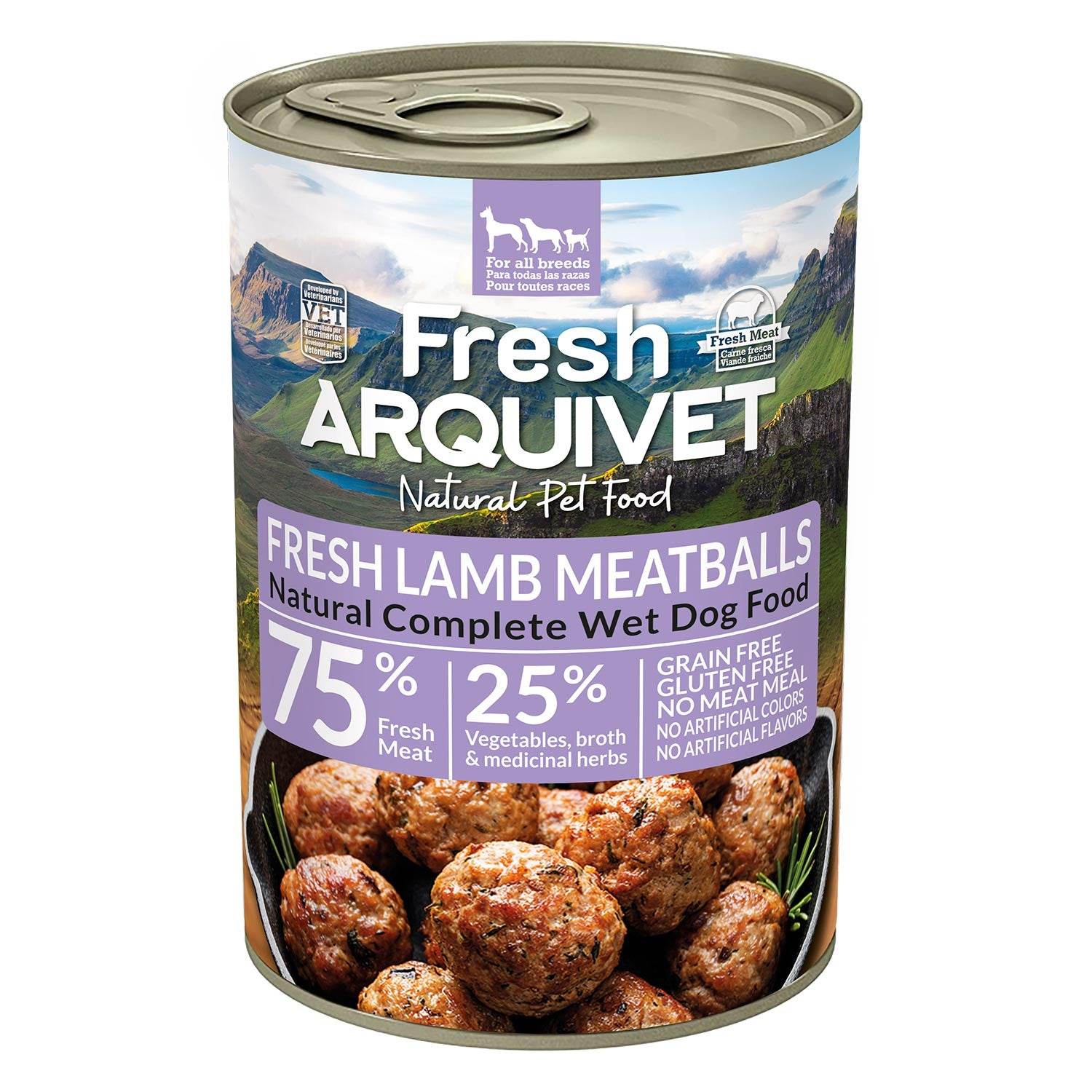 arquivet-boulettes-agneau-frais-nourriture-chien-semi-humide-400-g image 1