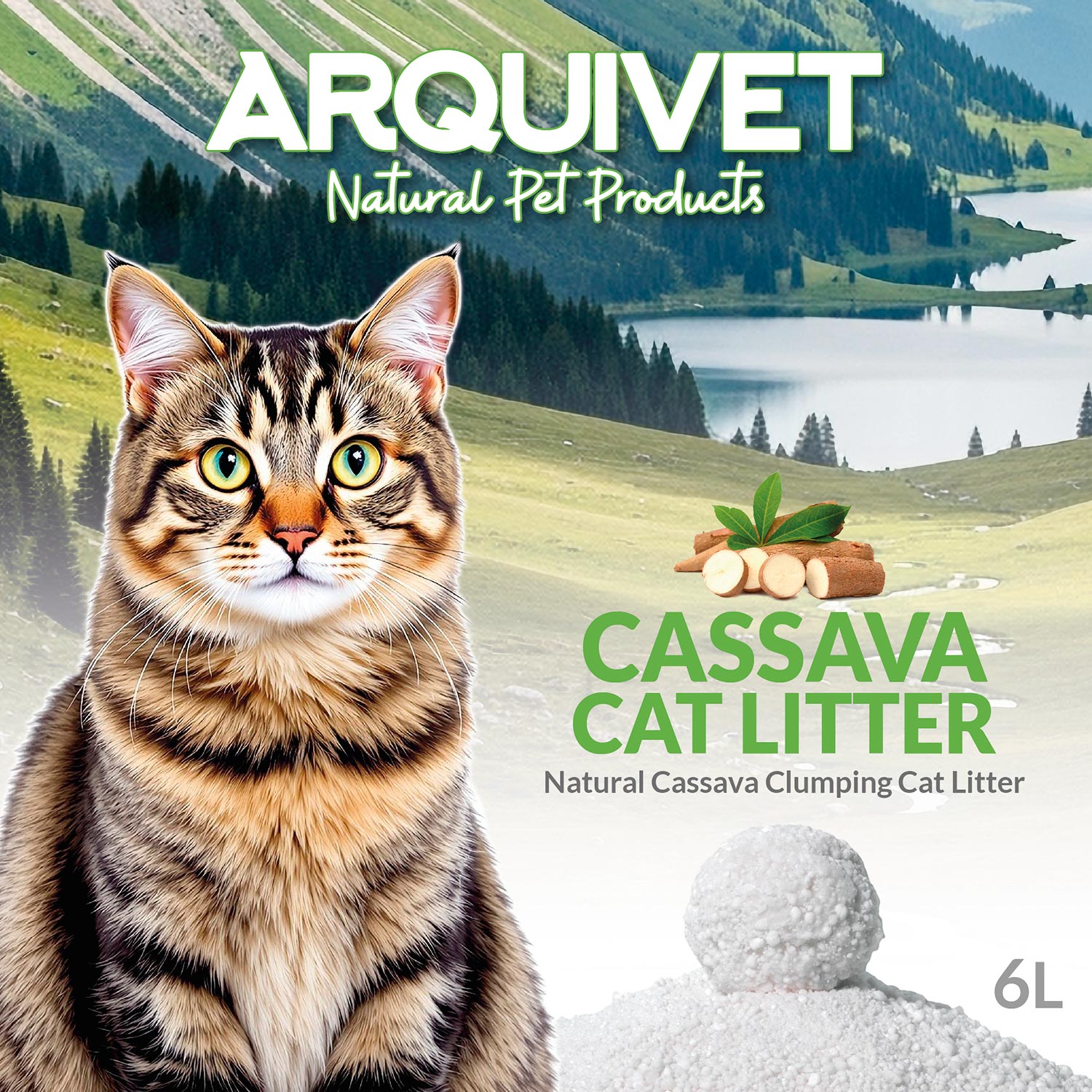 arquivet-cassava-liti-re-chat-agglom-rante-naturelle-6-l image 3