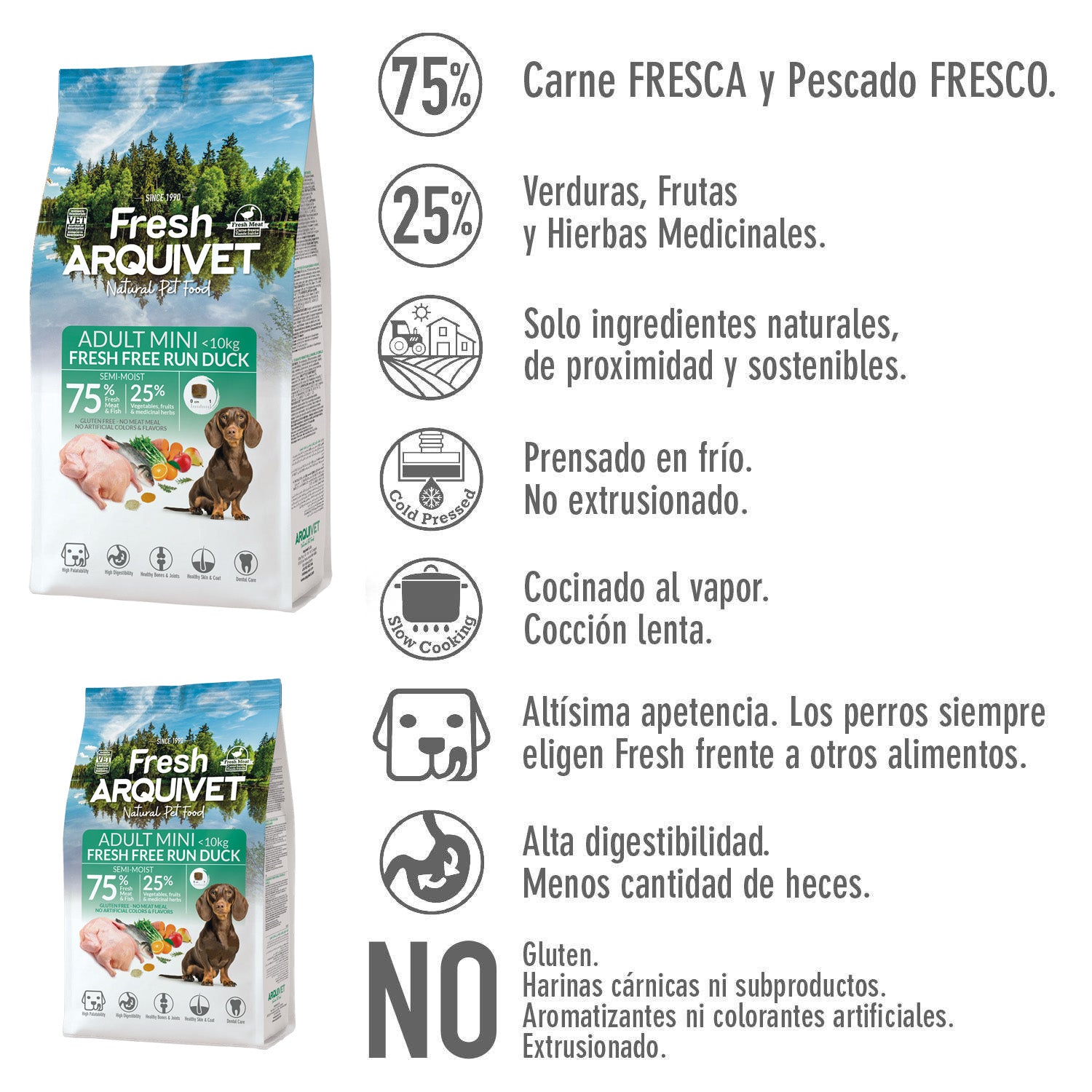 arquivet-fresh-canard-nourriture-semi-humide-chien-mini-1-kg image 3