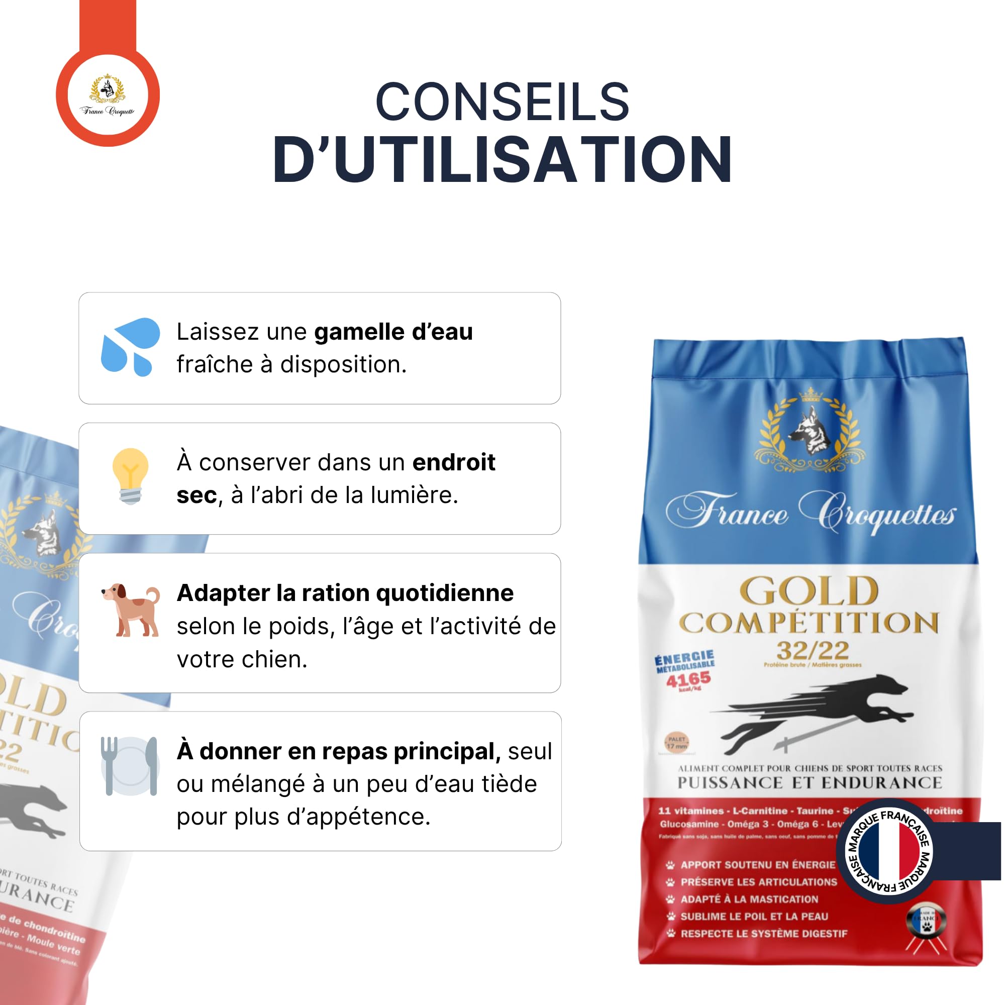 france-croquettes-gold-comp-tition-32-22-croquettes-sport-4kg image 5