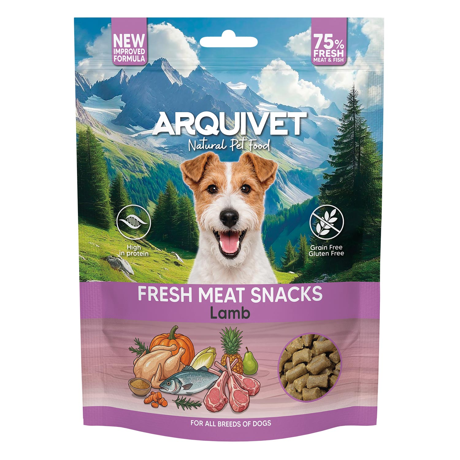 arquivet-fresh-meat-snacks-friandises-chien-agneau-300-g image 1