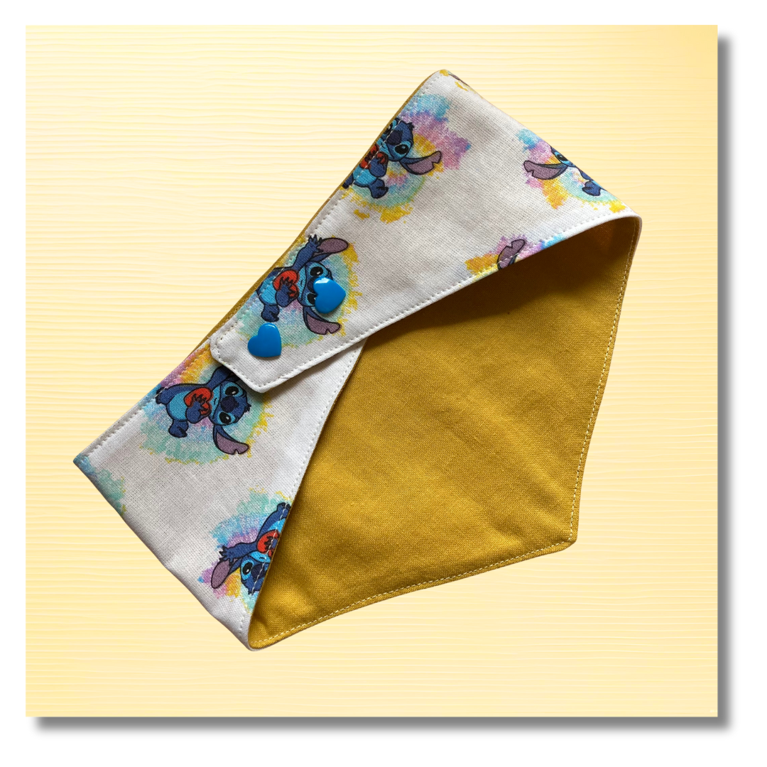 carabidule-stitch-bandana-chien-r-versible-bleu-coton-taille-s image 2
