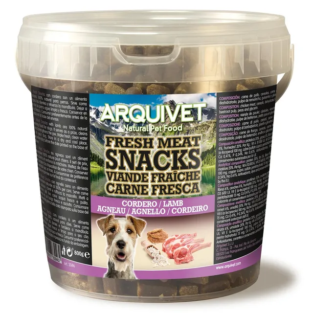 arquivet-friandise-chien-agneau-semi-humide-pot-800g image 1