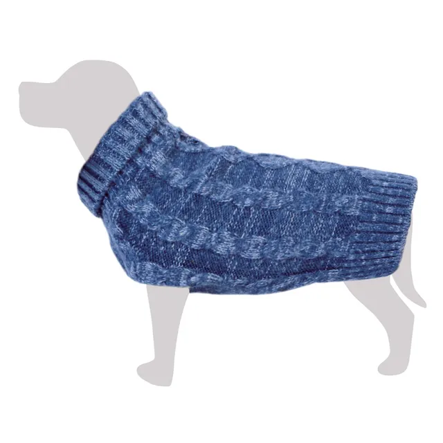 arquivet-pull-tress-chien-bleu-indigo-xs-20-cm-hiver image 1