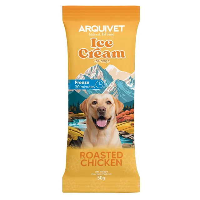 arquivet-dog-snacks-roasted-chicken-ice-cream-friandise-50-g-poulet image 1
