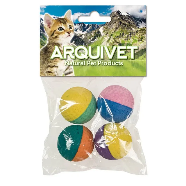 arquivet-balles-mousse-jouet-chat-5-cm-lot-de-4 image 1