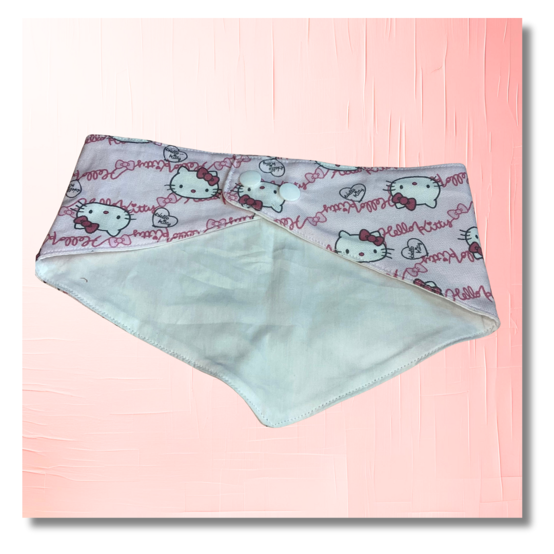 carabidule-kawaii-bandana-chien-r-versible-blanc-coton image 2