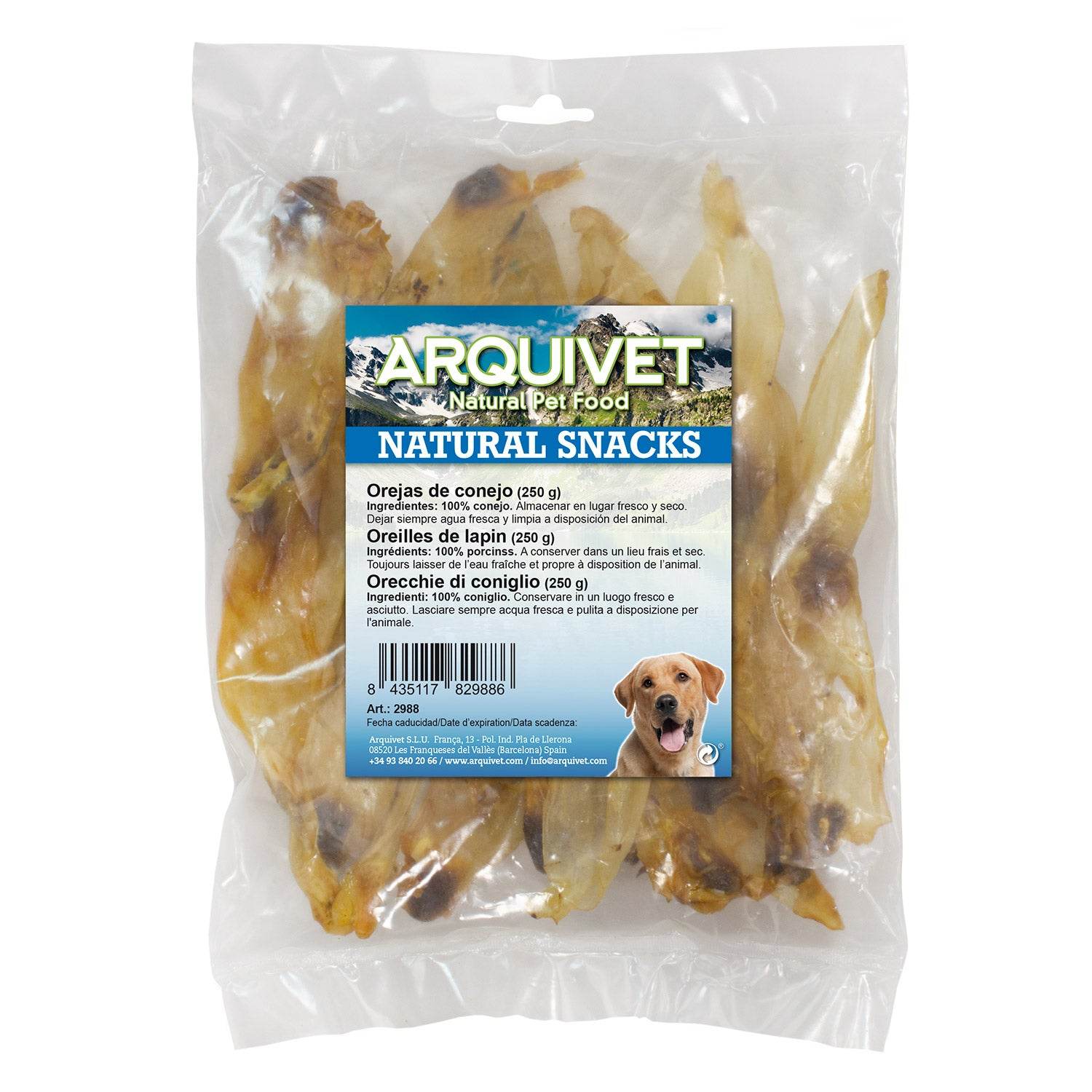 arquivet-oreilles-de-lapin-friandise-chien-250-g-dents image 2