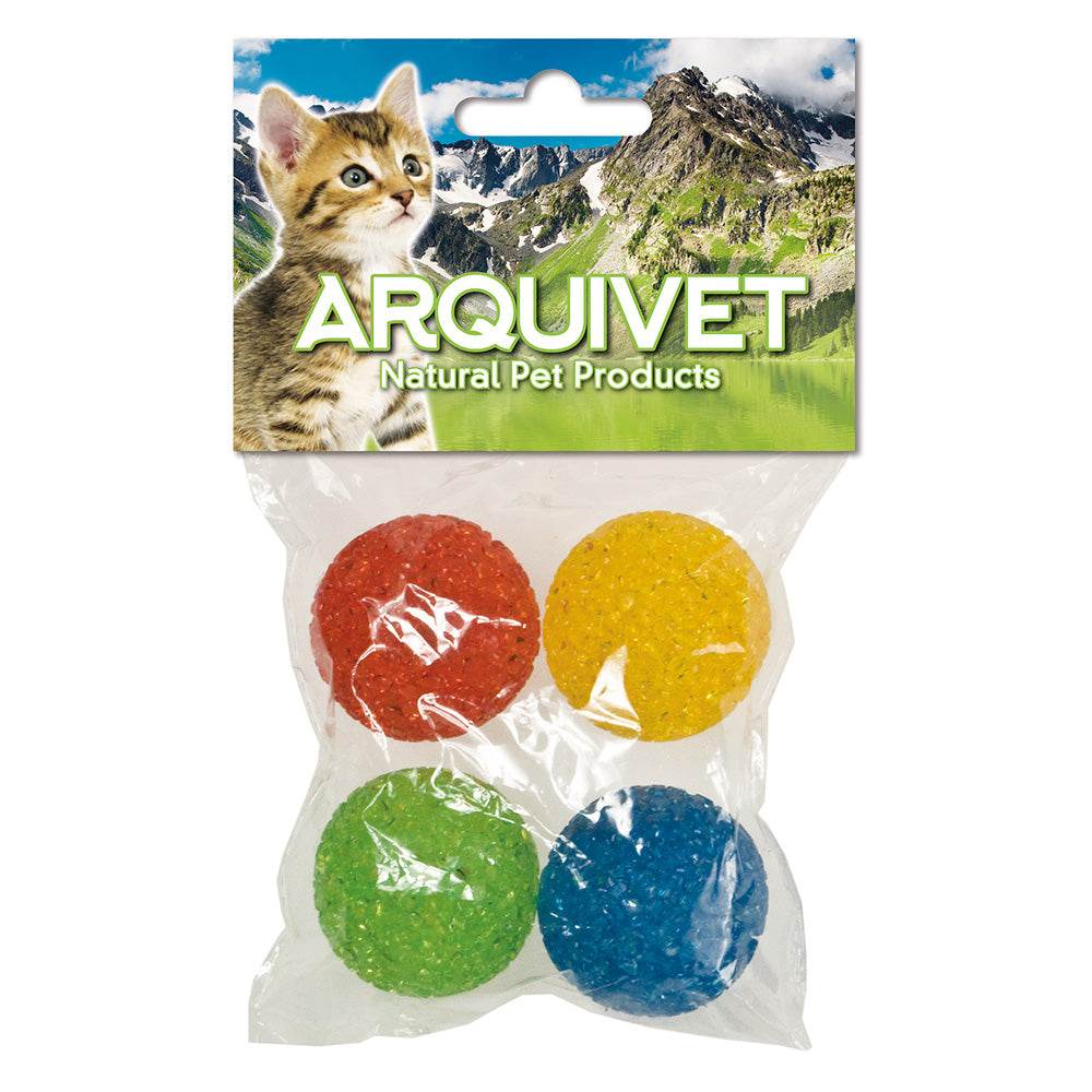 arquivet-balles-jouet-chat-caoutchouc-3-5-cm-lot-4-instinct image 1