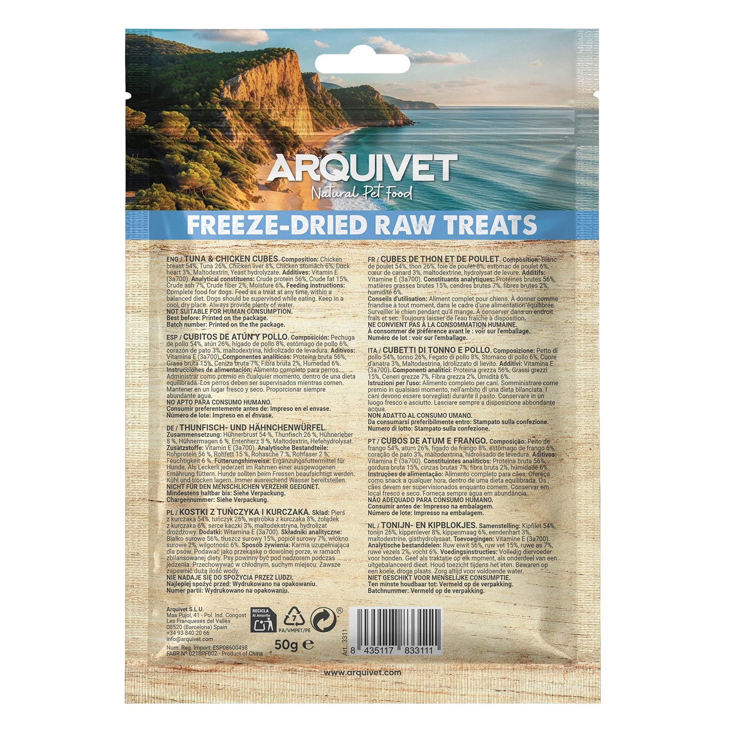 arquivet-cubes-lyophilis-s-friandise-chien-thon-50-g image 3