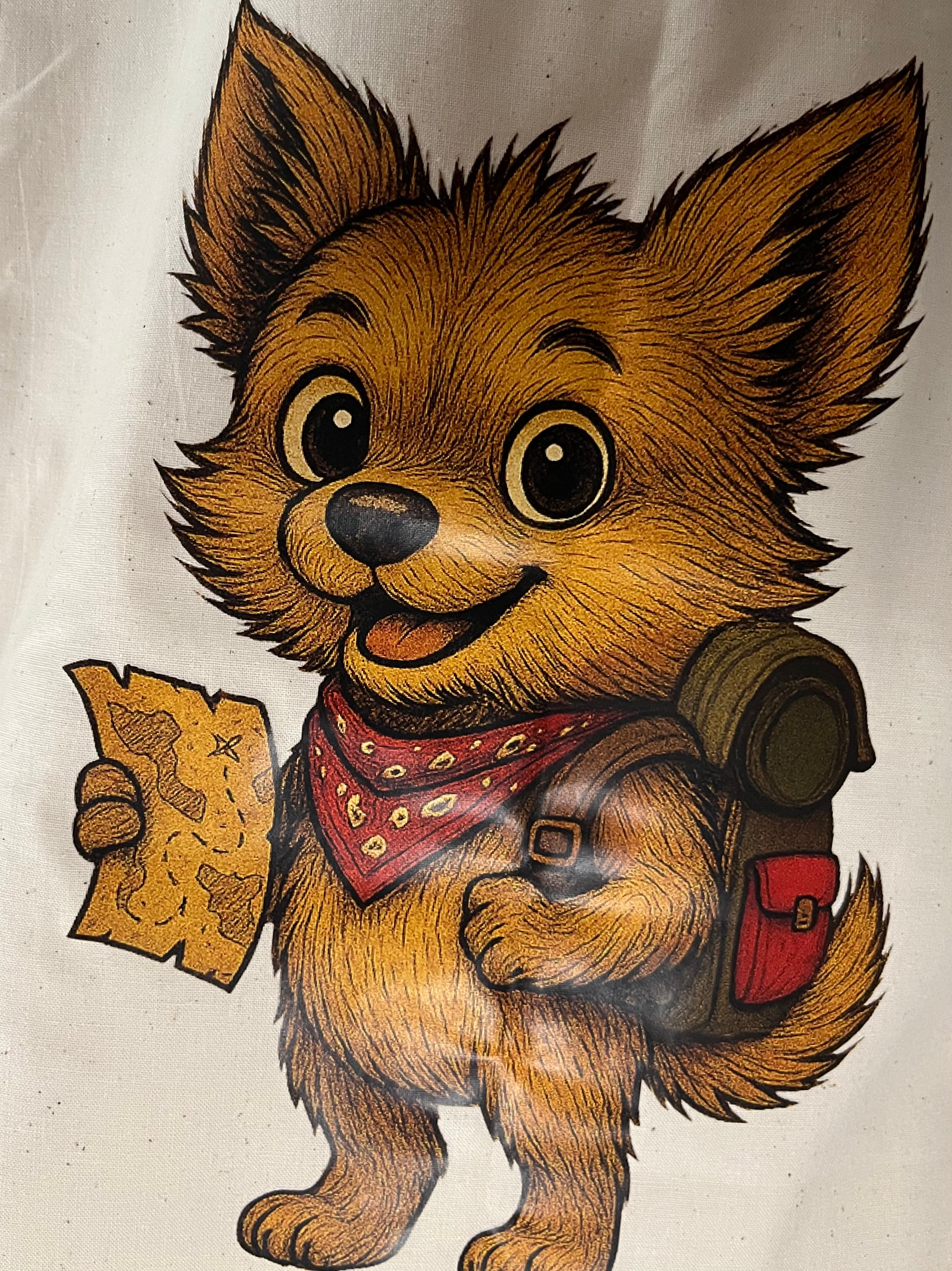 carabidule-le-vaillant-tote-bag-chien-coton-cru image 2