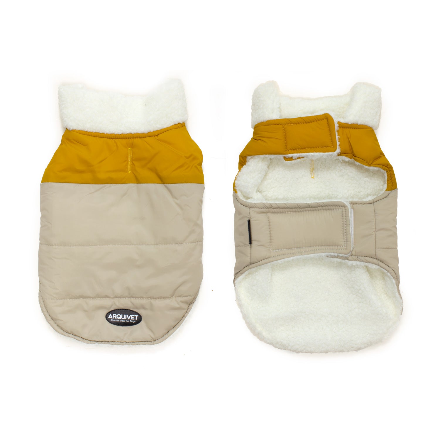 arquivet-kenia-manteau-chien-jaune-beige-xs-20-cm-chaud image 2