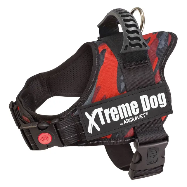 arquivet-xtreme-harnais-chien-camouflage-rouge-taille-m image 1