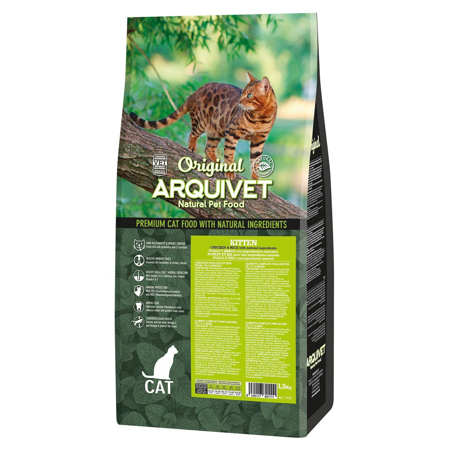 arquivet-original-poulet-riz-croquettes-chaton-1-5-kg-prot-in image 1