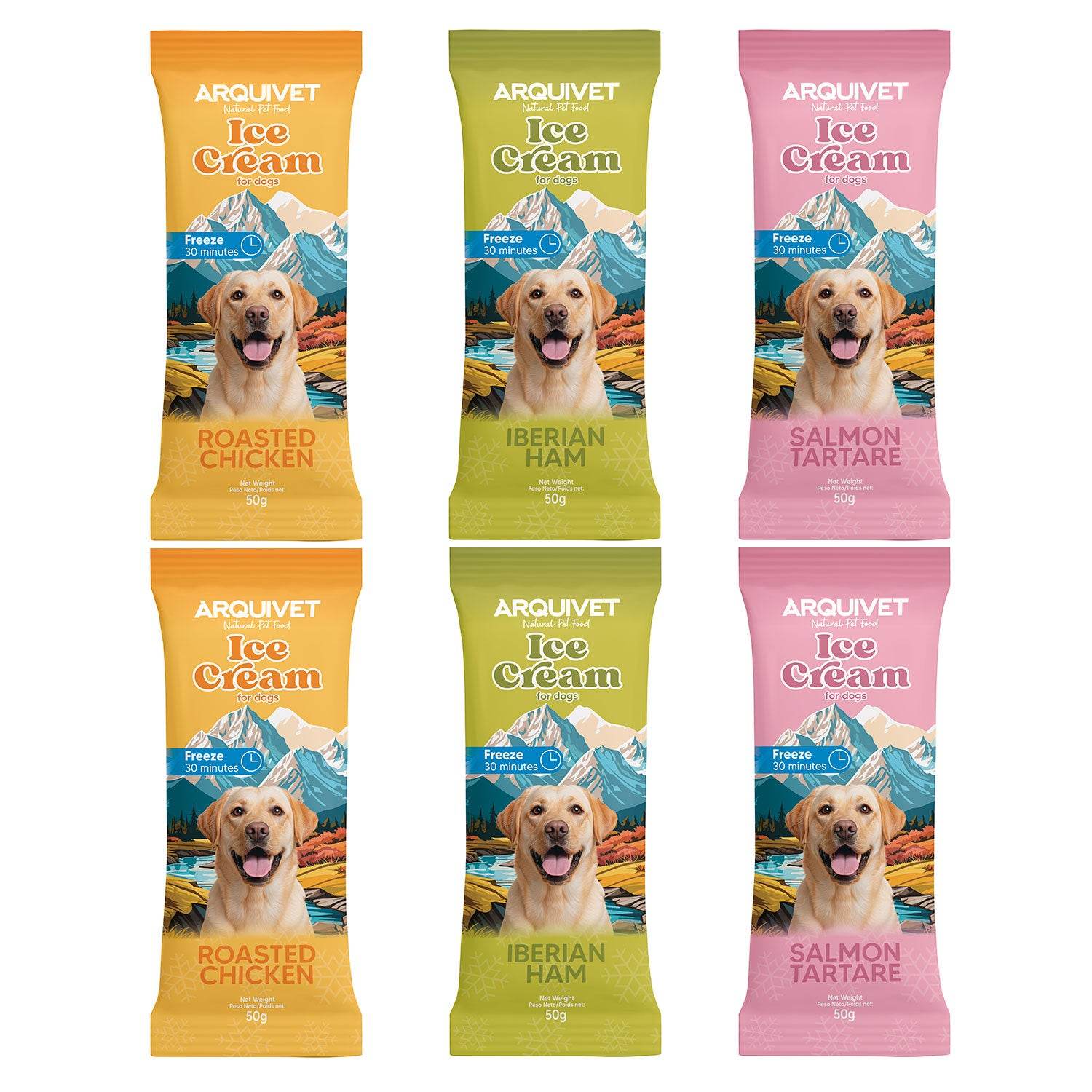 arquivet-glace-chien-pack-multi-parfums-6-unit-s-300-g image 1