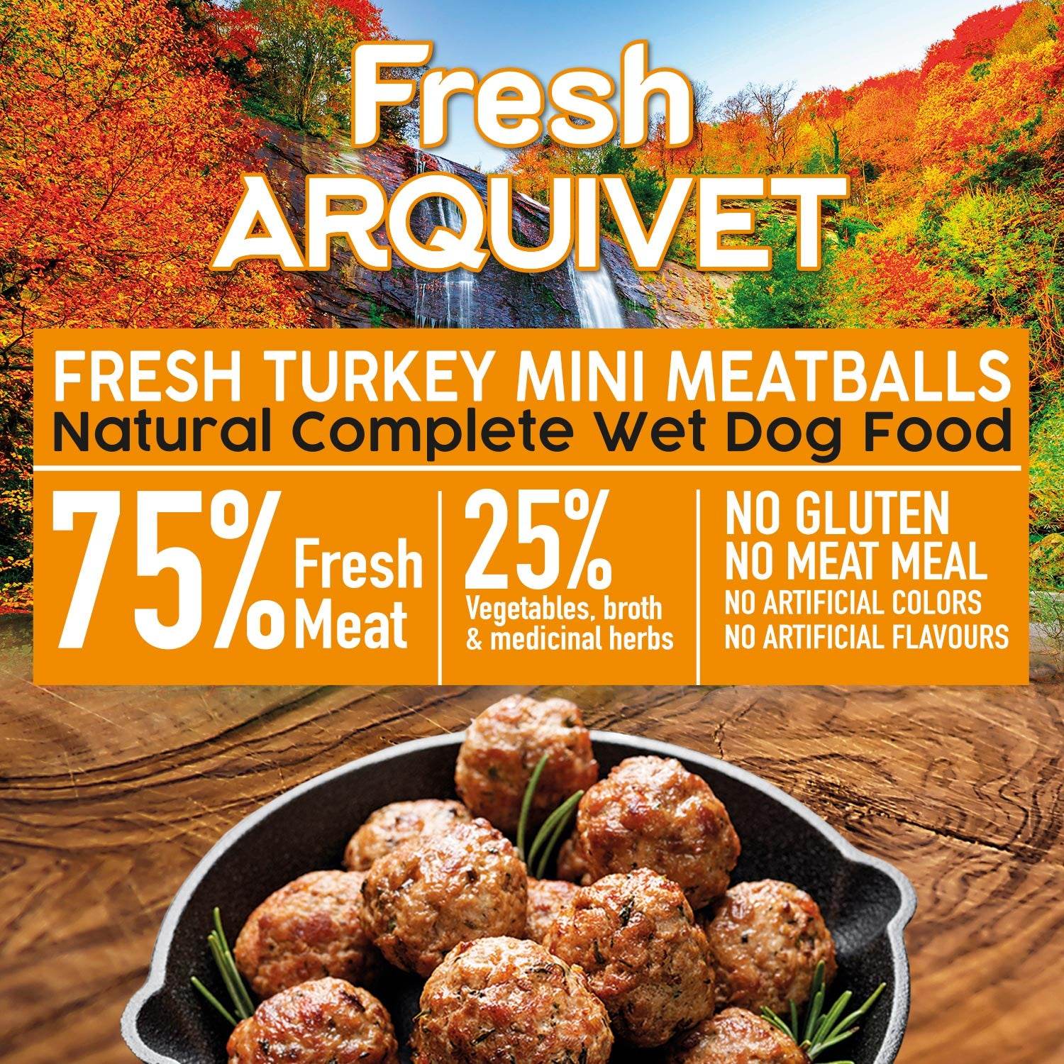 arquivet-mini-meatballs-dinde-aliment-chien-200-g-viande-fra-che image 2
