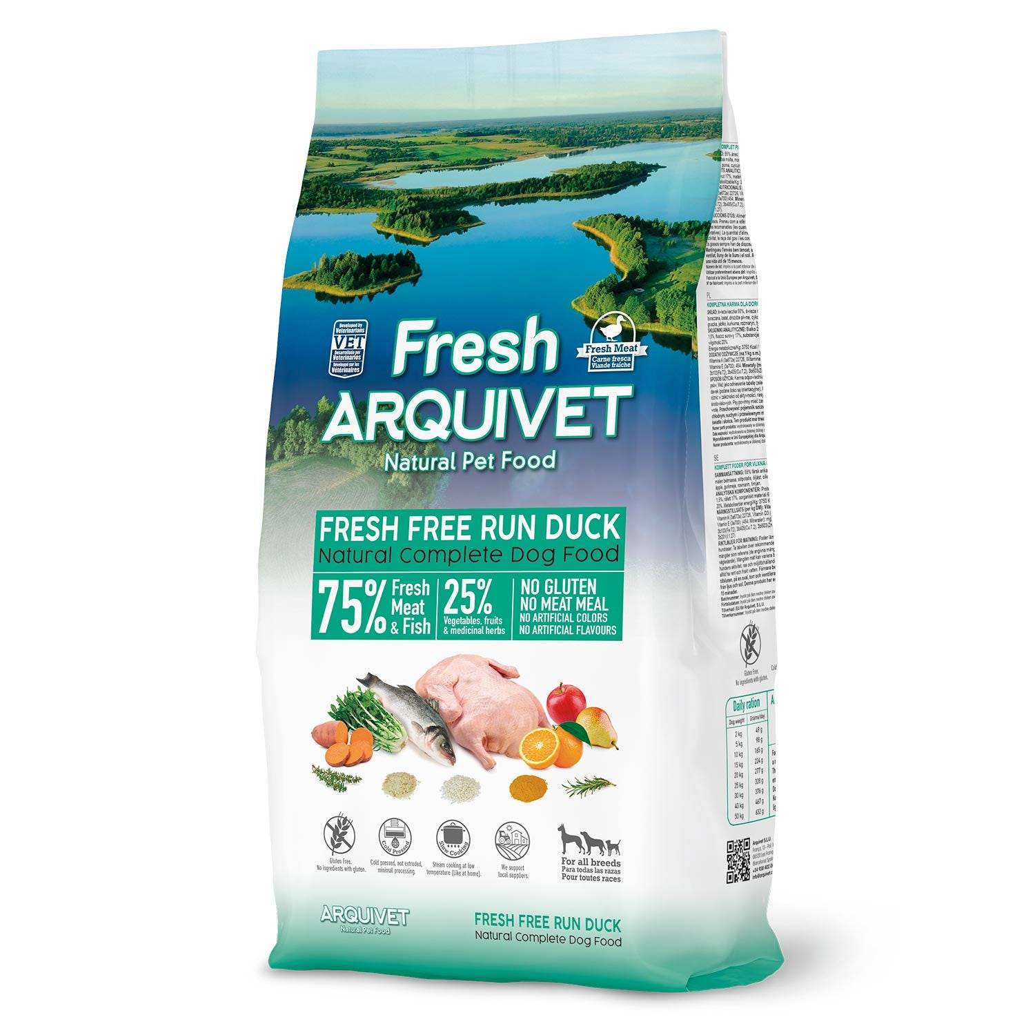 arquivet-canard-semi-humide-croquettes-chien-2-5-kg image 2