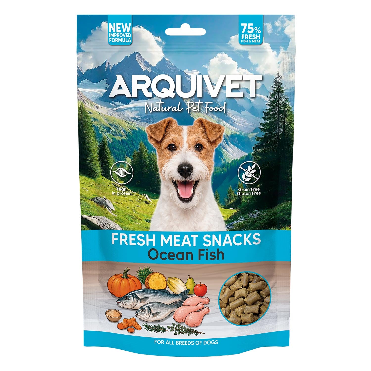 arquivet-fresh-meat-snacks-poisson-oc-anique-snack-chien-300-g image 5