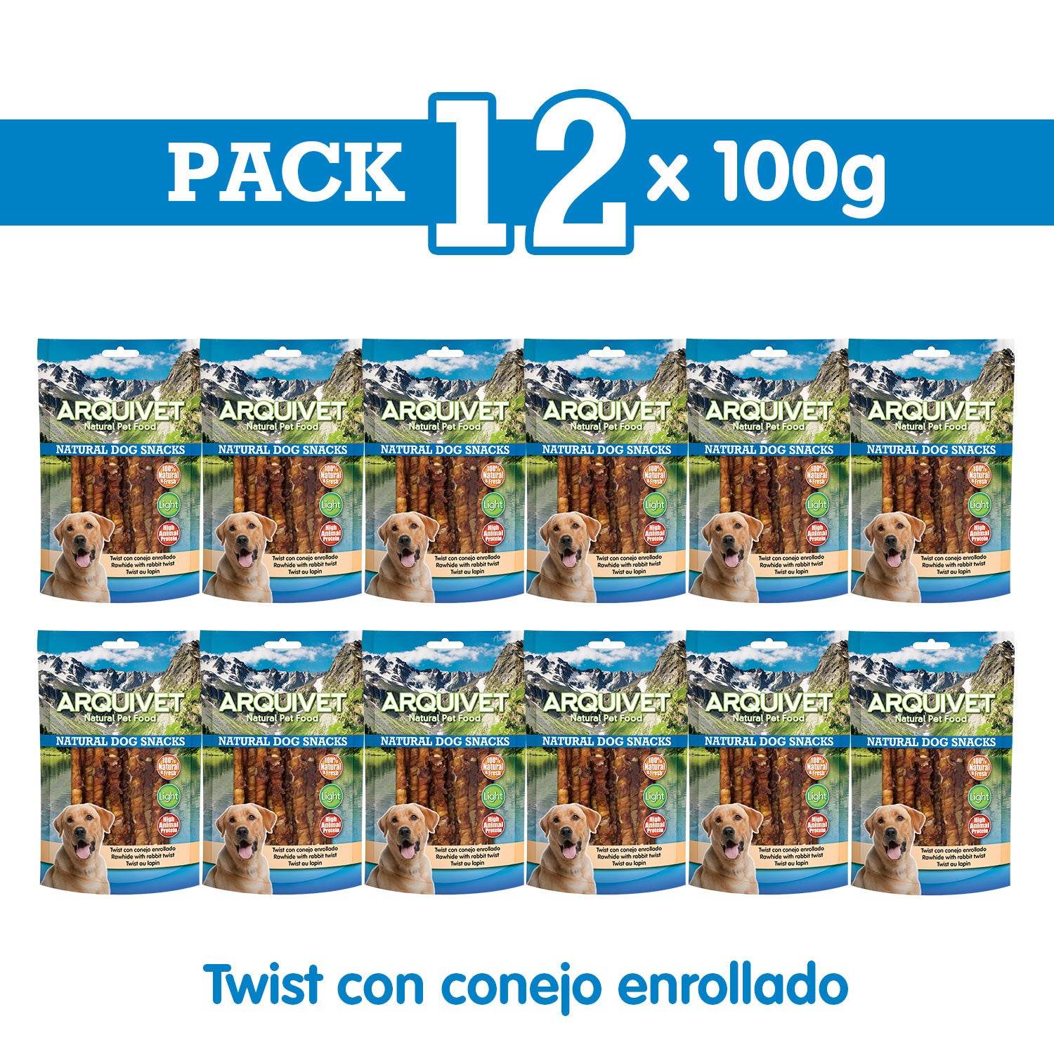 arquivet-rolled-rabbit-twist-friandise-chien-12-cm-100-g image 3