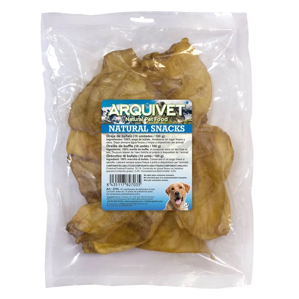 arquivet-oreille-de-buffle-friandise-chien-sachet-10-unit-s image 1