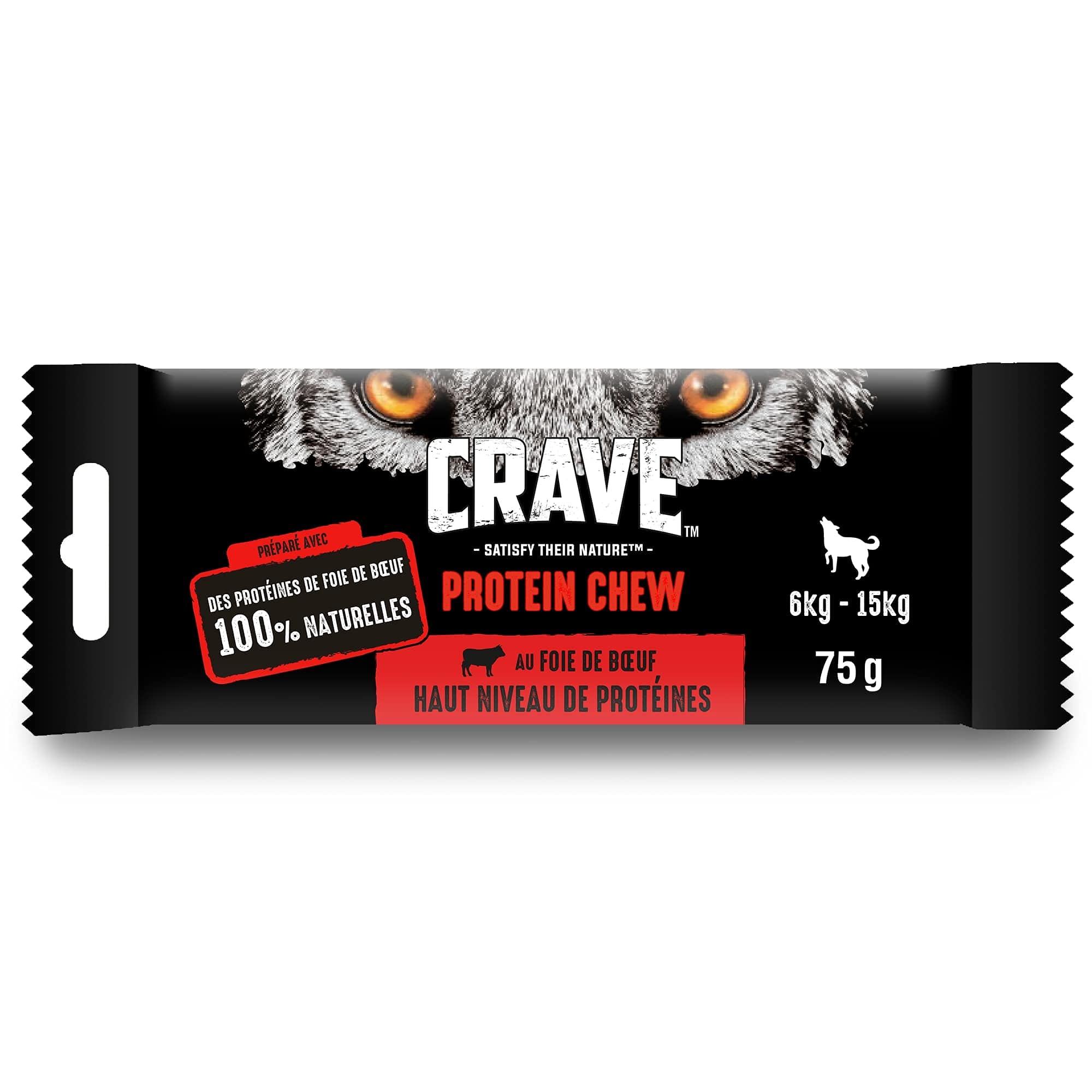 crave-protein-chew-b-tonnets-chien-foie-de-b-uf-15x75g-sans-c-r-ales image 1