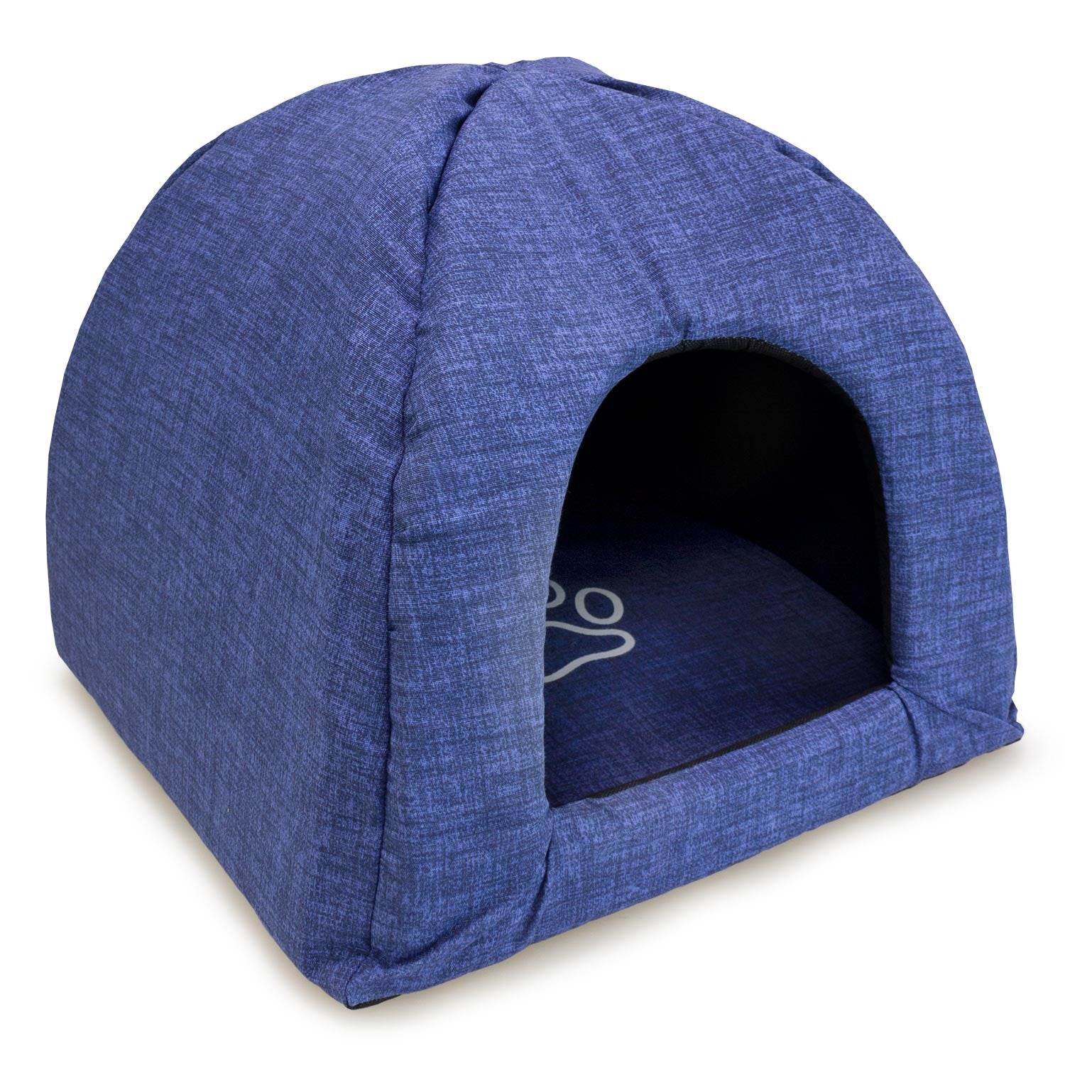 arquivet-igloo-40x40x45-cm-niche-chien-chat-bleu image 1