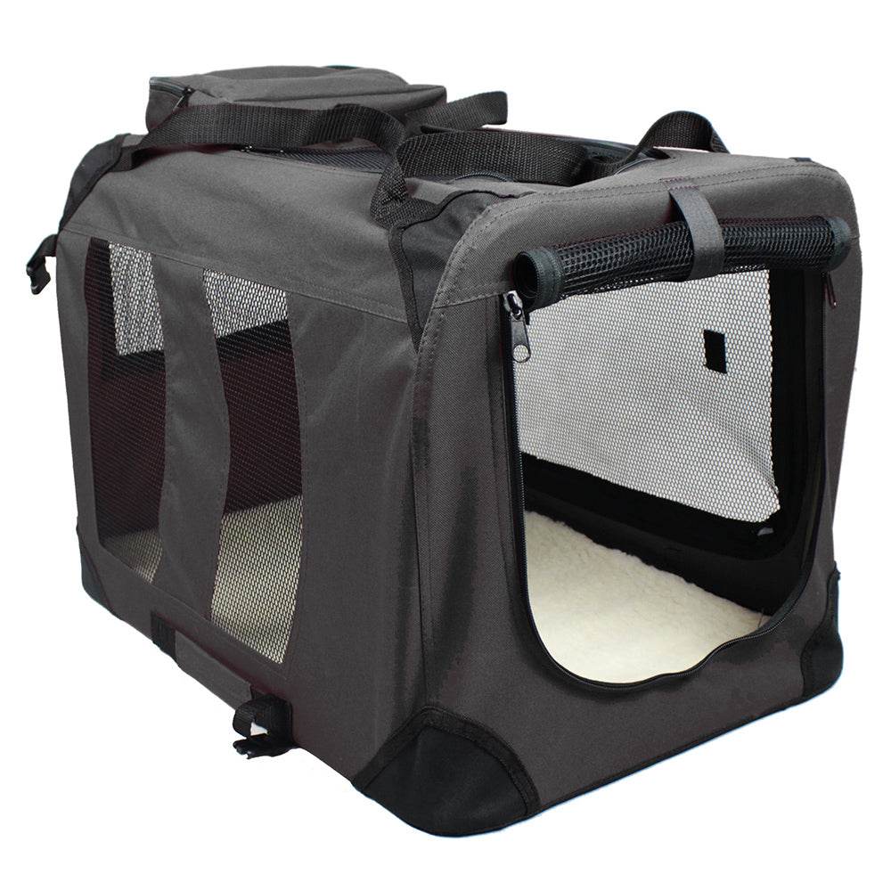 arquivet-sac-transport-chien-noir-pliable-60x42x42cm-a-r image 2