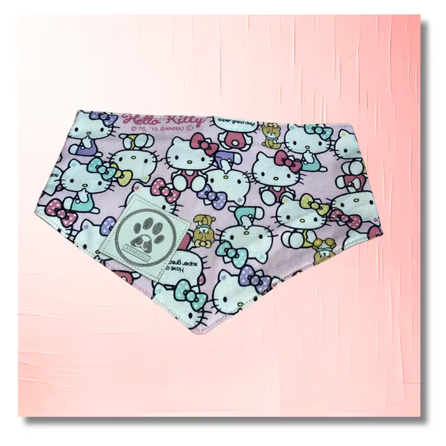 carabidule-les-l-gers-kawaii-pastel-bandana-chien-rose image 1