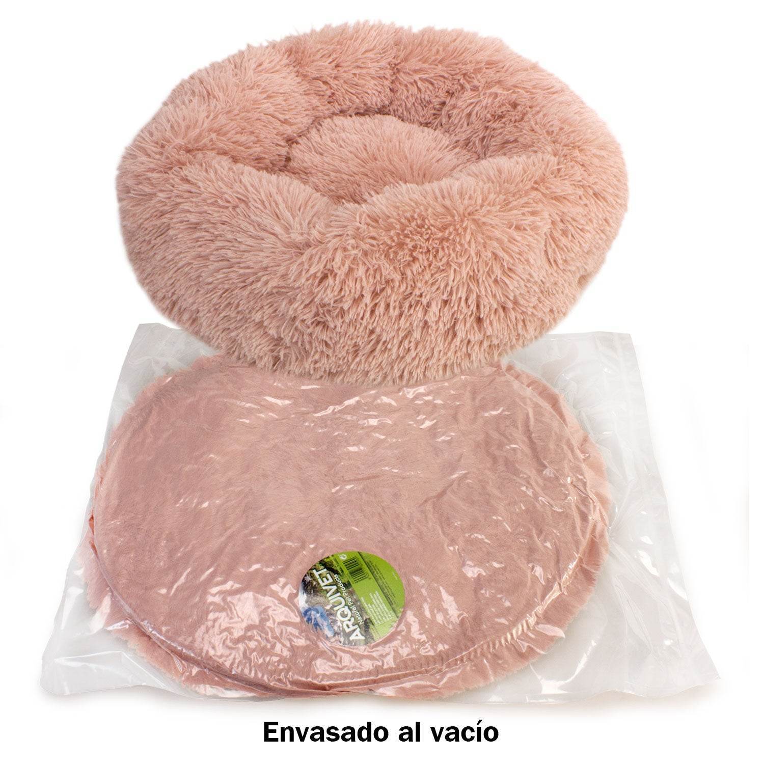 arquivet-panier-chien-rond-rose-moelleux-50-cm-douillet image 4